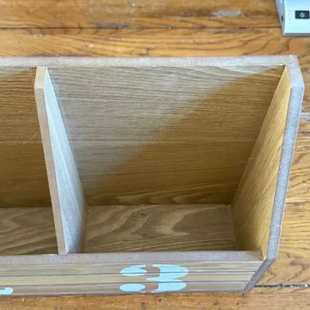 Wooden 3-Compartment Numbered Desk Organizer 20